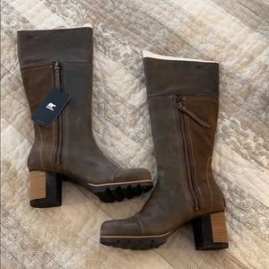 SOREL Addington Waterproof Tall Boots Brown